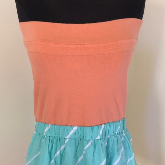 LILLY PULITZER Size M orange combo strapless dress - Picture 2 of 8
